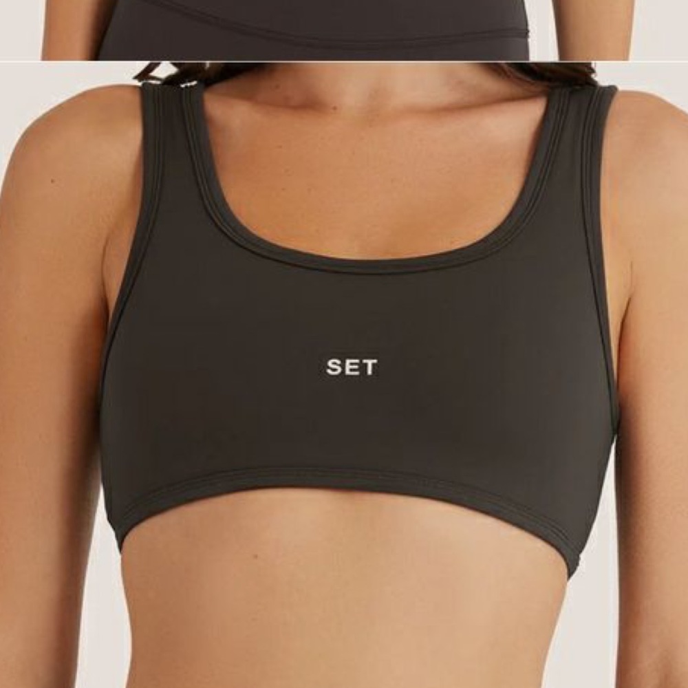 SET ACTIVE AIRLUXE BREATHE SCOOP BRA- BIRTHDAY ESPRESSO